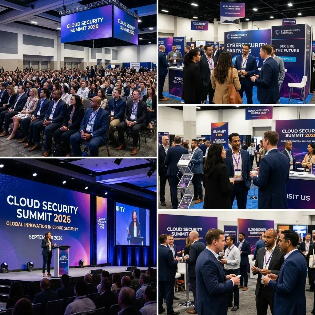 Audience and exhibition stands at the Cloud Security Summit 2026